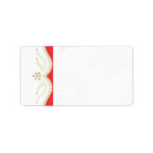 Rood en Groen Kerstmisadresetiket Etiket (Voorkant)