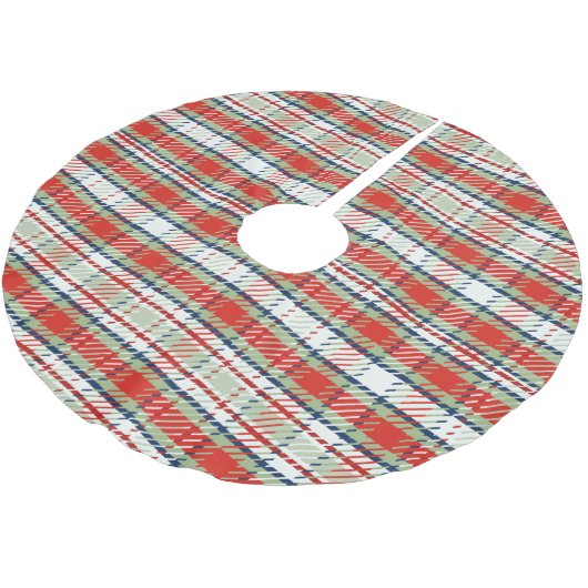 Rood en groen kerstpatroon kerstboom rok (Gekanteld)