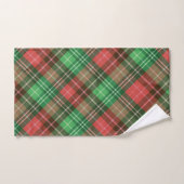 Rood en groen kerstschildpad bad handdoek (Handdoek)
