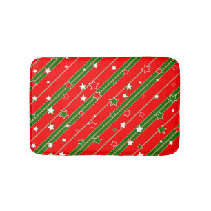 Rood en groen kerstStar-patroon Badmat