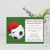 Rood- en Groen Kerstvoetbal Kaart (Staand voorkant)