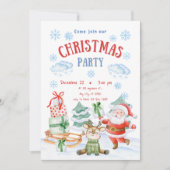 Rood en groen Kinder kerstfeest Kaart (Voorkant)