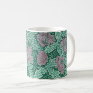 Rood en groen krans patroon (door William Morris) Koffiemok