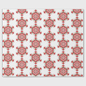 Rood en Groen Land Kerstmis Quilt Gift Cadeaupapier (Vlak)