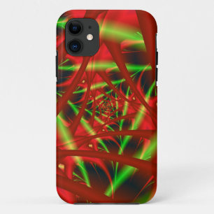 Rood en groen neuraal netwerk iPhone 11 hoesje