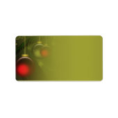 Rood en Groen Ornament Kerst Adresetiketten Etiket (Voorkant)
