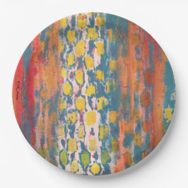 Rood en groen papieren bordje