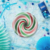 Rood en groen Peppermint Bord 7-inch (Feest)