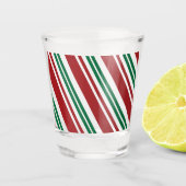 Rood- en Groen Peppermint Shot Glas (Voorkant)