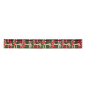 Rood en Groen Plaid Duitse Herder Kerstmis Lint (Voorkant)