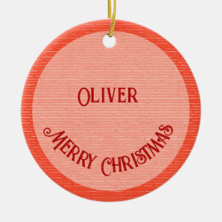 Rood en Groen Positieve Kerstmis Vibes Kerstmis Keramisch Ornament