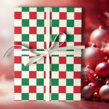 Rood en groen retro vakantie ruitpatroon