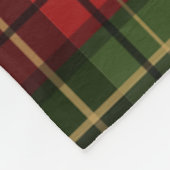 Rood en groen ruitpatroon met op maat gemaakte mon fleece deken (Hoek)