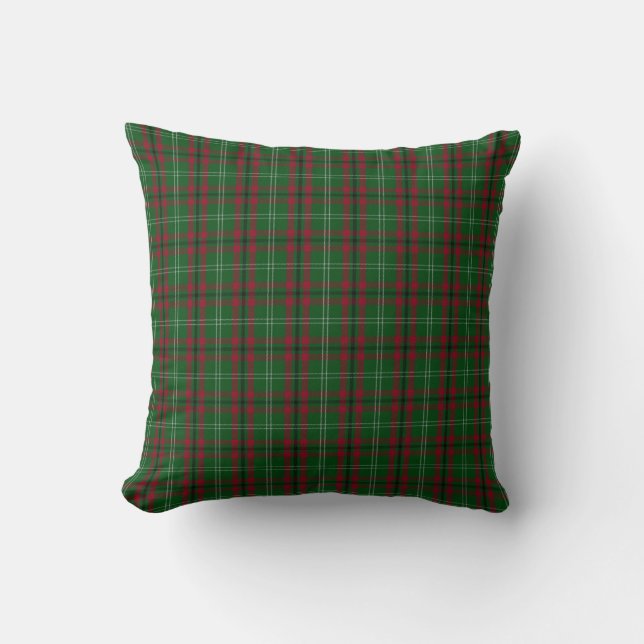 Rood en groen Sierkussen Tartan (Voorkant)
