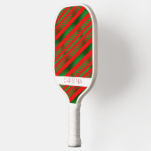 Rood en Groen Stripes Klassieke Elegant Aangepaste Pickleball Paddle (Links)