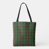 Rood en groen Tartan Canvas tas (Achterkant)