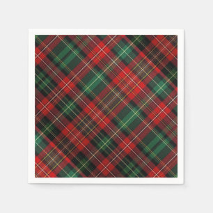 Rood en groen Tartan Servet