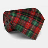 Rood en groen Tartan Stropdas (Opgerold)