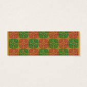 Rood en Groen Tegel Art Pattern Label Mini Visitekaartjes (Achterkant)