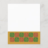 Rood en Groen Tegel Kunst op Gouden Patroon Flyer (Voorkant)