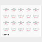 Rood en Groen Vrolijk Kerstfeest Stickers (Vel)