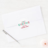 Rood en Groen Vrolijk Kerstfeest Stickers (Envelop)