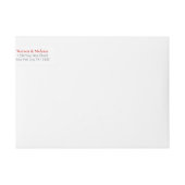 Rood en groen Warm Wishes Wraparound Address Label (Voorkant)