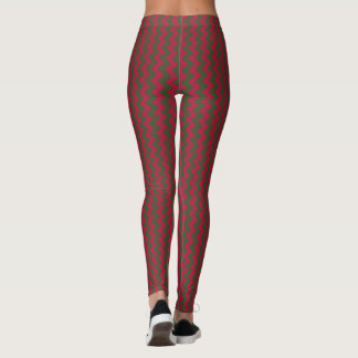 rood en groen zigzag leggings