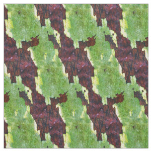 Rood en Groene Bark Stripes Stof