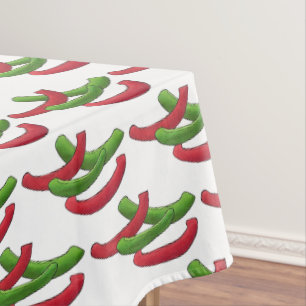 Rood- en Groene Bell Pepper Slices Pizza Topping V Tafelkleed