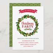 Rood- en Groene kerstfeest Kaart (Voorkant / Achterkant)