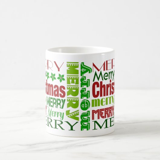 Rood- en Groene kerstfeestdag Mok (Center)