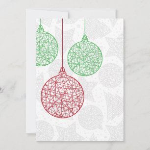 Rood- en Groene kerstfeestdagen Kaart