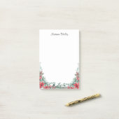 Rood- en Groene kerstfeestjes Aangepaste notities Post-it® Notes (Op bureau)