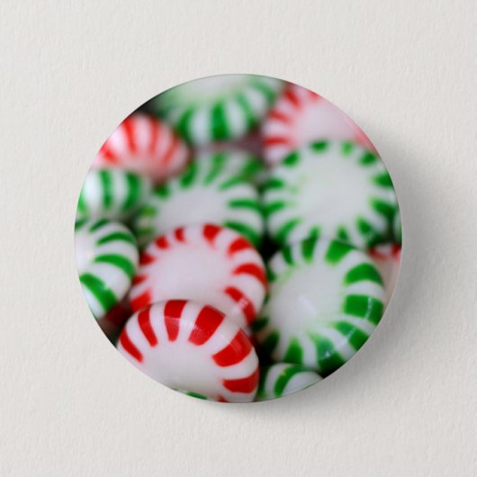 Rood- en groene kerstminnen ronde button 5,7 cm (Voorkant)
