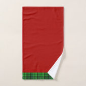 Rood- en Groene kerstspelset en Holly Towel Set Bad Handdoek (Handdoek)