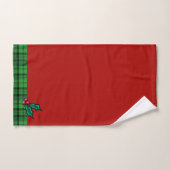 Rood- en Groene kerstspelset en Holly Towel Set Bad Handdoek (Handdoek)