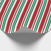 Rood- en Groene Peppermint Stripe Cadeaupapier (Hoek)