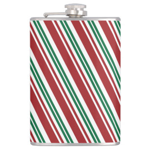 Rood- en Groene Peppermint Stripe Heupfles