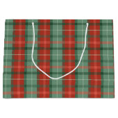 Rood- en groene tartan-modeldraagtas groot cadeauzakje (Voorkant)