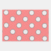 Rood- en Groene Volleybal en kerstkerstkerstmis Inpakpapier Vel (Voorkant 2)