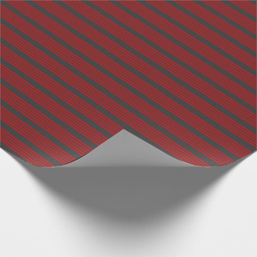 Rood en houtskool met vijf strippen cadeaupapier (Hoek)