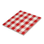 Rood- en Ivoorkust — Gingham Check Pset Tegeltje (Zijkant)