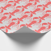 Rood en licht grijs omlooppapier cadeaupapier (Hoek)