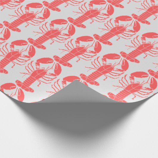 Rood en licht grijs omlooppapier cadeaupapier (Hoek)