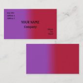 Rood en lila visitekaartje (Voorkant / Achterkant)
