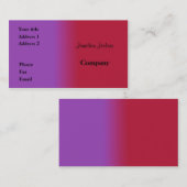 Rood en lila visitekaartje (Voorkant / Achterkant)