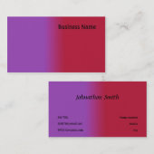 Rood en lila visitekaartje (Voorkant / Achterkant)