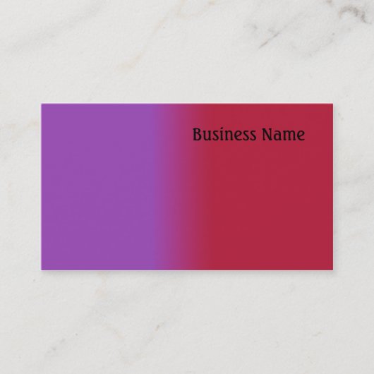 Rood en lila visitekaartje (Voorkant)