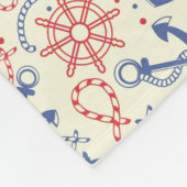 Rood- en marineachtergrond met anker fleece deken (Hoek)